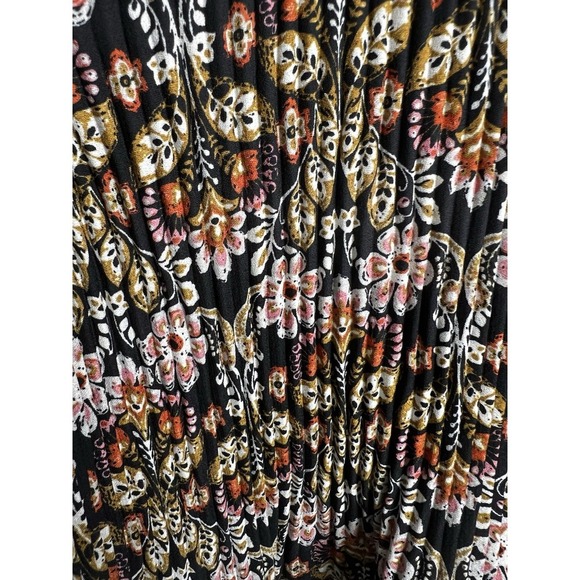 Max Studio Boho Floral Flare Sleeve Knife Pleat Peasant Top Women's Size 3X NWT - Picture 5 of 9